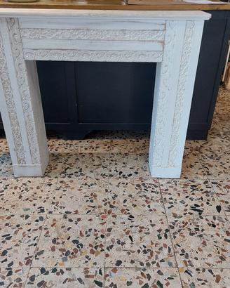 cornice caminetto finta in legno