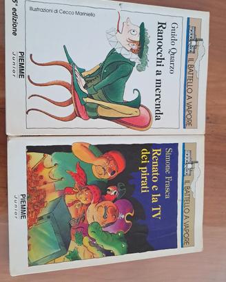 libri"ranocchi a merenda"e"renato e la tv dei pir"