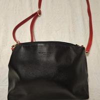 Borsa donna Campo Marzio in pelle nera e rossa