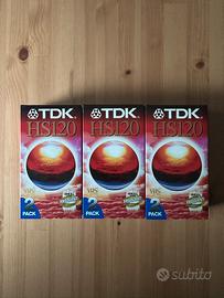 Videocassette TDK HS120 3 pacchi da 2