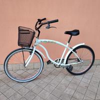Bicicletta da 26 all'americana con cesto meccanica