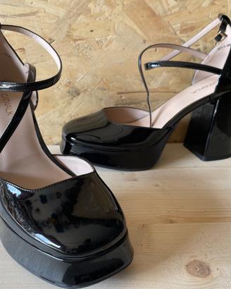 Scarpe tacco nero lucido - nuove