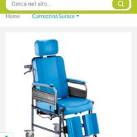 sedia a rotelle per letto ospedaliero anziani