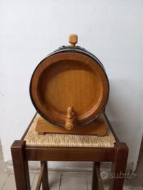 Botte piccola vino in legno rovere ferro battuto