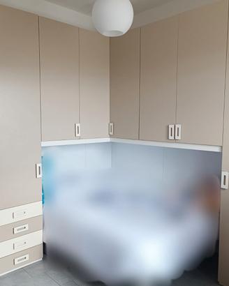 Armadio a ponte angolare per cameretta