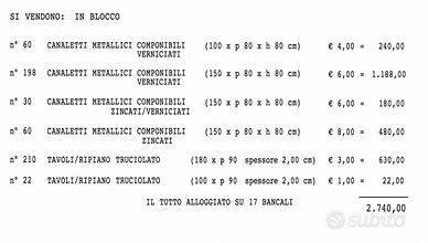 banchi per ambulanti fiere mercati