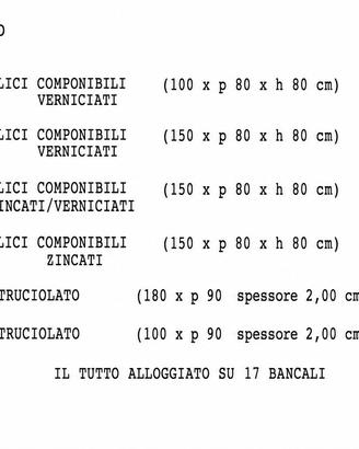 banchi per ambulanti fiere mercati