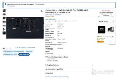 Cooler Master MWE Gold V2, 80 Plus Gold Netzteil,