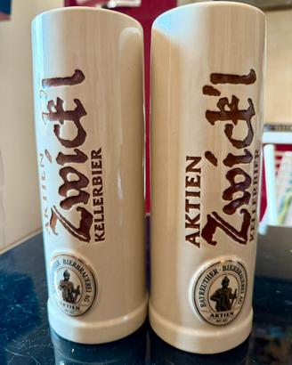 2 BOCCALI BIRRA CERAMICA 0,5L