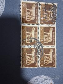 francobolli 5 c. serie ordinaria "Imperiale"italia