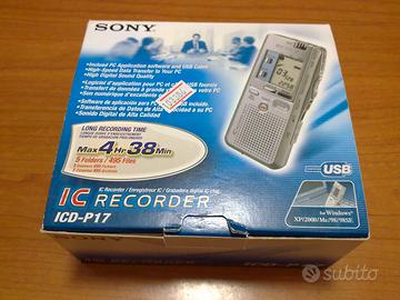 Registratore digitale Sony IC Recorder ICD P-17