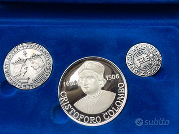 Monete Argento V centenario scoperta America