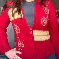 Maglione vintage con cerniera