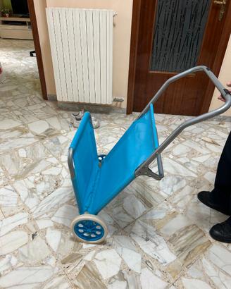 Sdraio da Mare Pieghevole 2 in 1 con Ruote / Carre