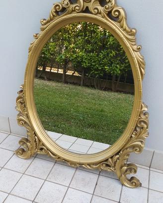 Specchio vintage cornice dorata