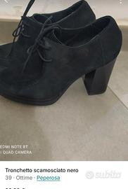 Tronchetto scamosciato nero