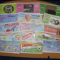 28 biglietti delle lotterie italiane tutti diversi