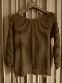 maglioncino marrone in lana lame'