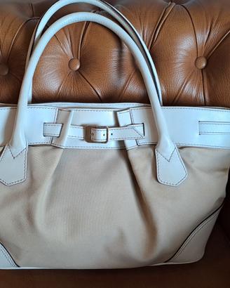 shopper pelle e tela Max Mara
