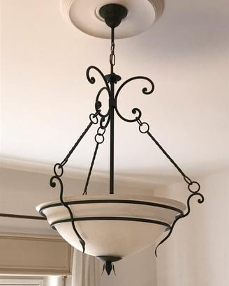 Lampadario vetro scavo