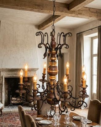 Lampadario classico a bracci