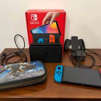 Nintendo Switch OLED Neon completa + custodia