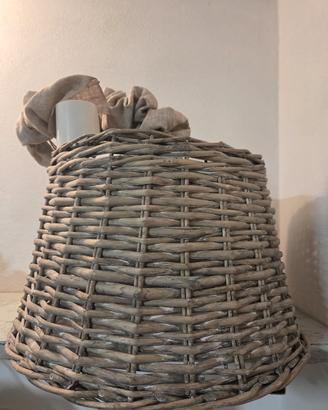 Lampadario in vimini