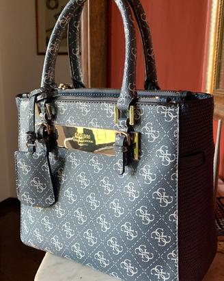 GUESS NIKKI BAG BORSA A MANO BLU