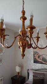 lampadario e trittico di lumi coordinato