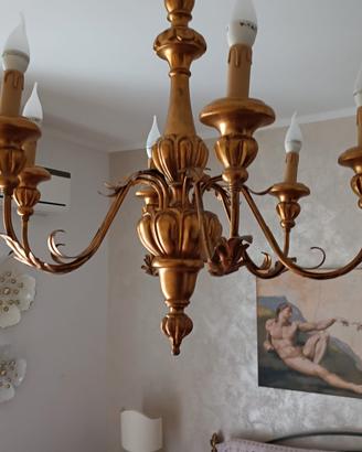 lampadario e trittico di lumi coordinato