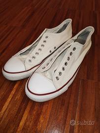 Scarpe stile Converse bianche n. 45 