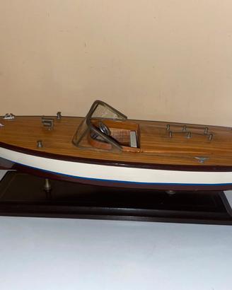BARCA MOTOSCAFO MODELLINO LEGNO TEAK ANNI '60