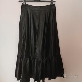 Gonna lunga ecopelle nera tg.S
