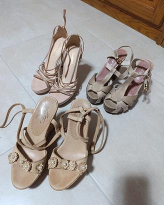 set 3 paia di sandali n.36