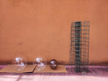 RETE METALLICA PLASTIFICATA E SFERE