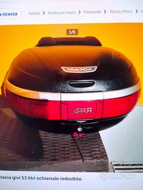 bauletti givi maxia 54 litri schienale +piastra