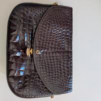 Borsa coccodrillo vintage + pochette les copains