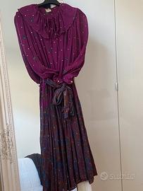 Vestito tg.42  elegante con fodera color bordeaux