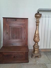 INGINOCCHIATOIO METÀ 800 E CANDELABRO