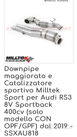 Downpipe cat milltek per Audi rs3 8v