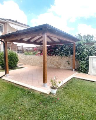 gazebo pergola copertura in legno 