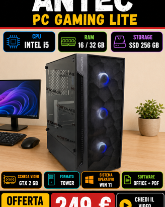 PC Fisso Pc Quadcore i5 Quad-Core SSD 256GB Win11