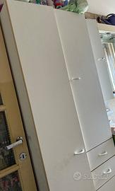 MOBILE BIANCO BAGNO E SPECCHIO 3 LAMPADINE