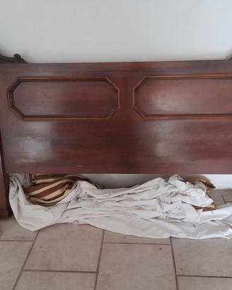 LETTO MATRIMONIALE IN NOCE