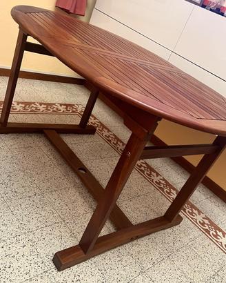 Set x giardino/terrazzo in legno – tavolo, 6 sedie
