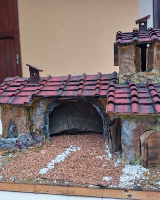 casetta presepio artigianale