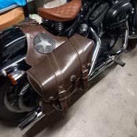Borse a bisaccia in pelle per moto "custom"