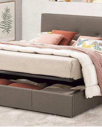 LETTO MATRIMONIALE CONTENITORE e MATERASSO MEMORY