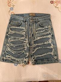 Jeans Shorts Neri Just West Strappati trattabile