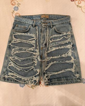 Jeans Shorts Neri Just West Strappati trattabile